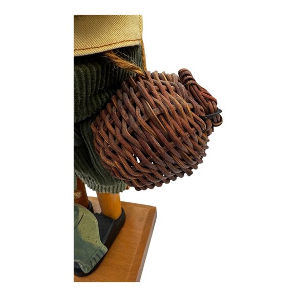 Vtg Fisherman Angler Nutcracker Hat,Vest,Corduroy Pants,Fishing Rod,Fish,Basket - Picture 10 of 13